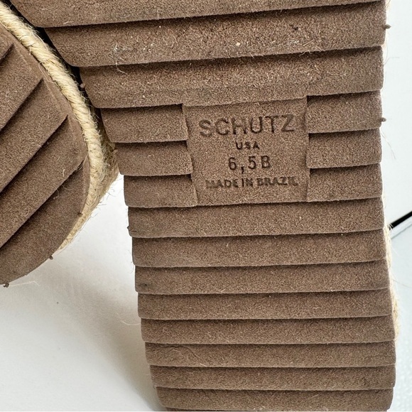 NEW SCHUTZ Cristiane Clear Embellished Wedge Espadrilles Size 6.5 MSRP $118 - Picture 7 of 7